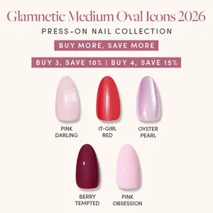 Glamnetic Medium Oval Icons 2026 Press-On Nail Collection
