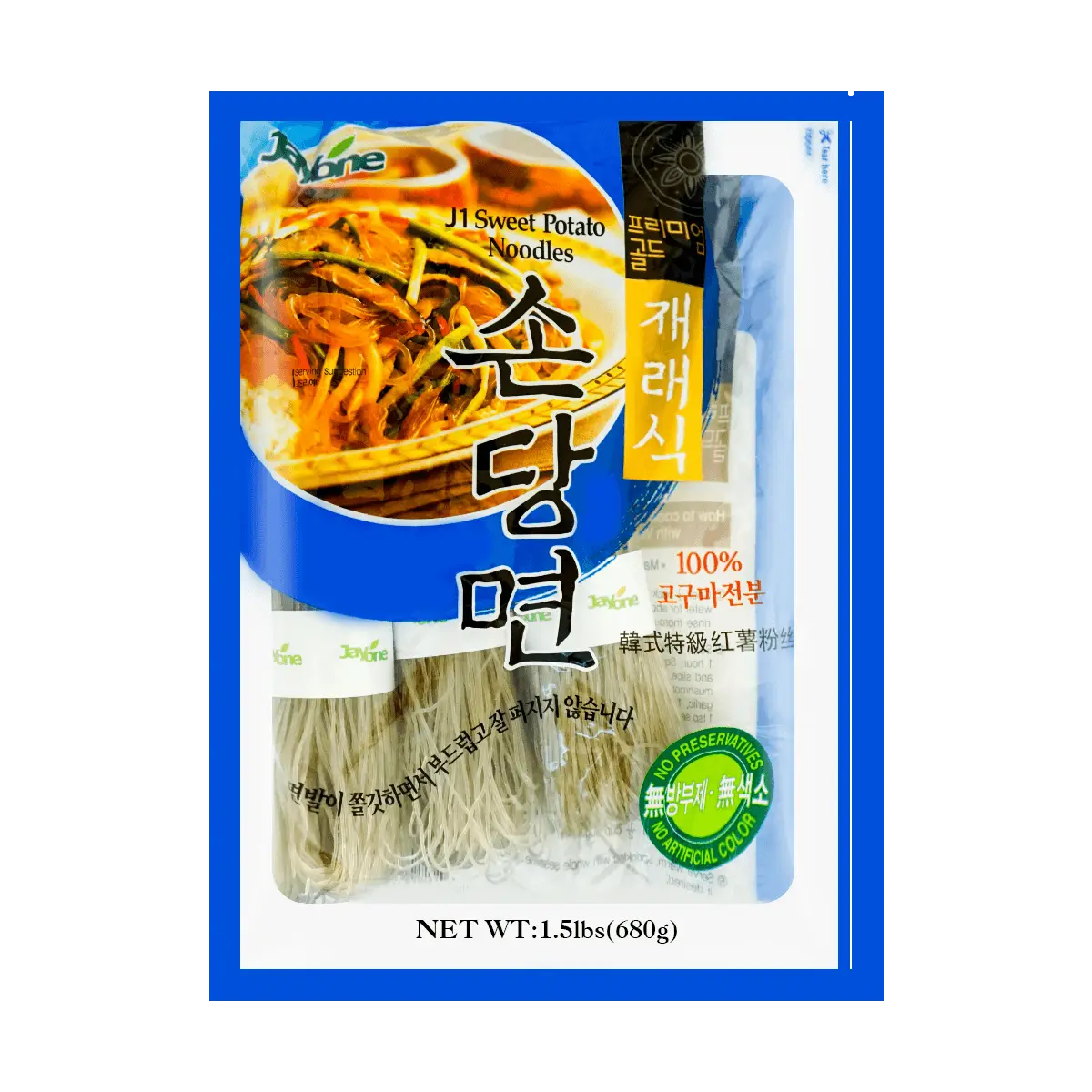 JAYONE Korean Sweet Potato Noodles 24 oz - Perfect for Stir-Fry, Dumplings & Hot Pot