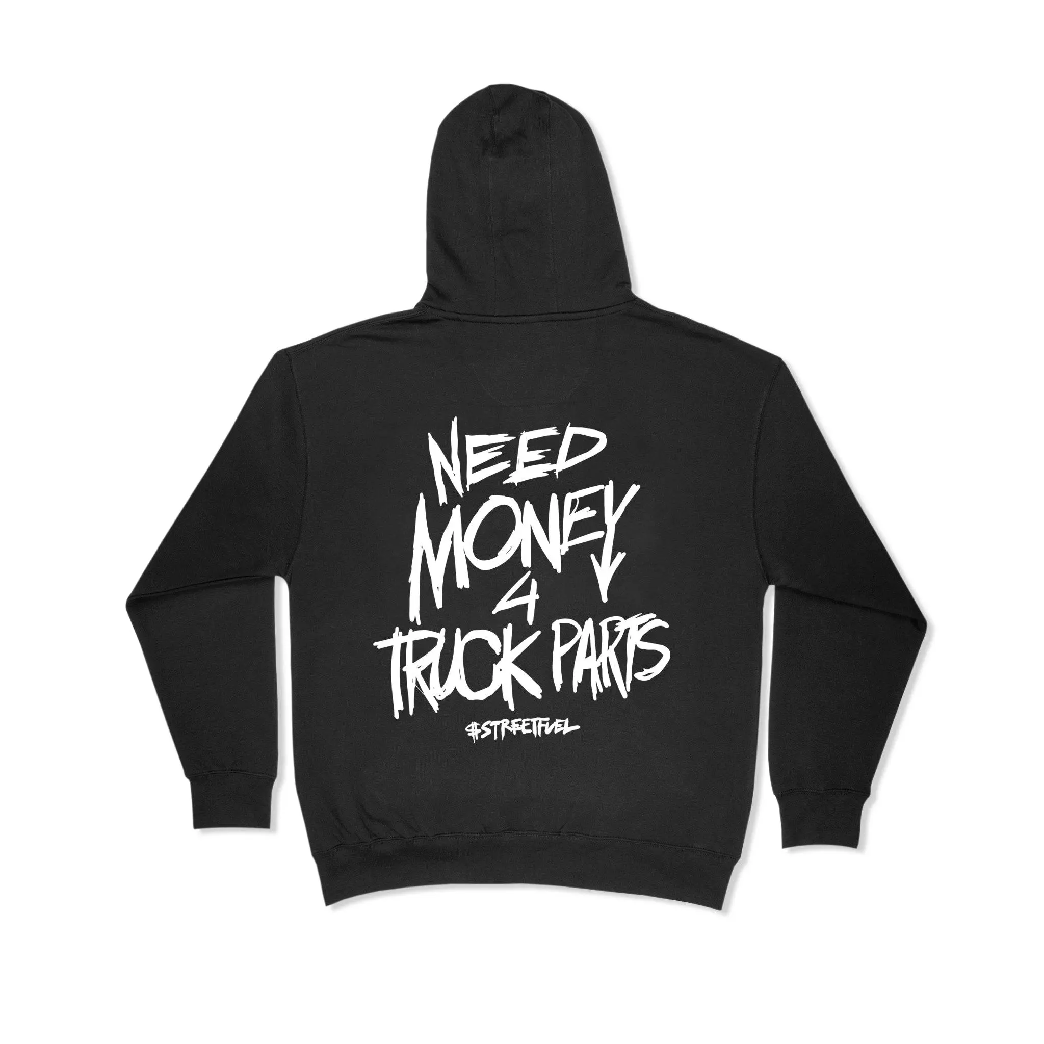 Need Money for Truck Parts Hoodie - Black Cotton Graphic Print, Hooded Design, Casual Style, Suitable for Men