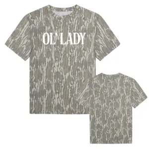 Mossy Oak Ol' Lady Camo Bottomland Unisex T-Shirt, 3D Camo Style Tee, Ultra Soft Breathable Cotton, Hunting 3D Shirt, Camo 3D T Shirt