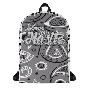 Love The Hustle Bandana Backpack, Gray Tops