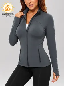 Women's UV Protection Jacket UPF 50+, Lightweight Workout/Running Activewear