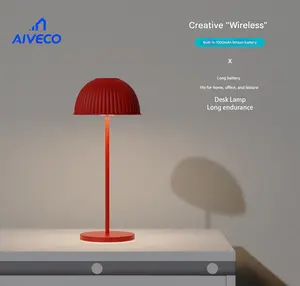 AIVECO Cordless LED Table Lamp with Touch Control - 3 Color Modes, Stepless Dimming, USB-C Rechargeable Indoor Lighting for Home, Restaurant Use