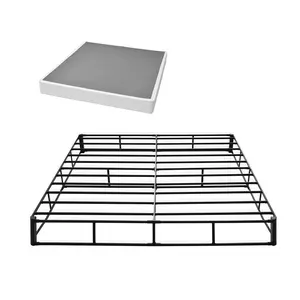 VEVOR Box Spring, King Size Bed Frame with Washable Fabric Cloth, Heavy Duty Metal Frame for King Bed, 9 in Mattress Foundation, 3500 lbs Max Weight Capacity, Easy Assembly, 79.1 L x 75.8 W x 9.1 H in
