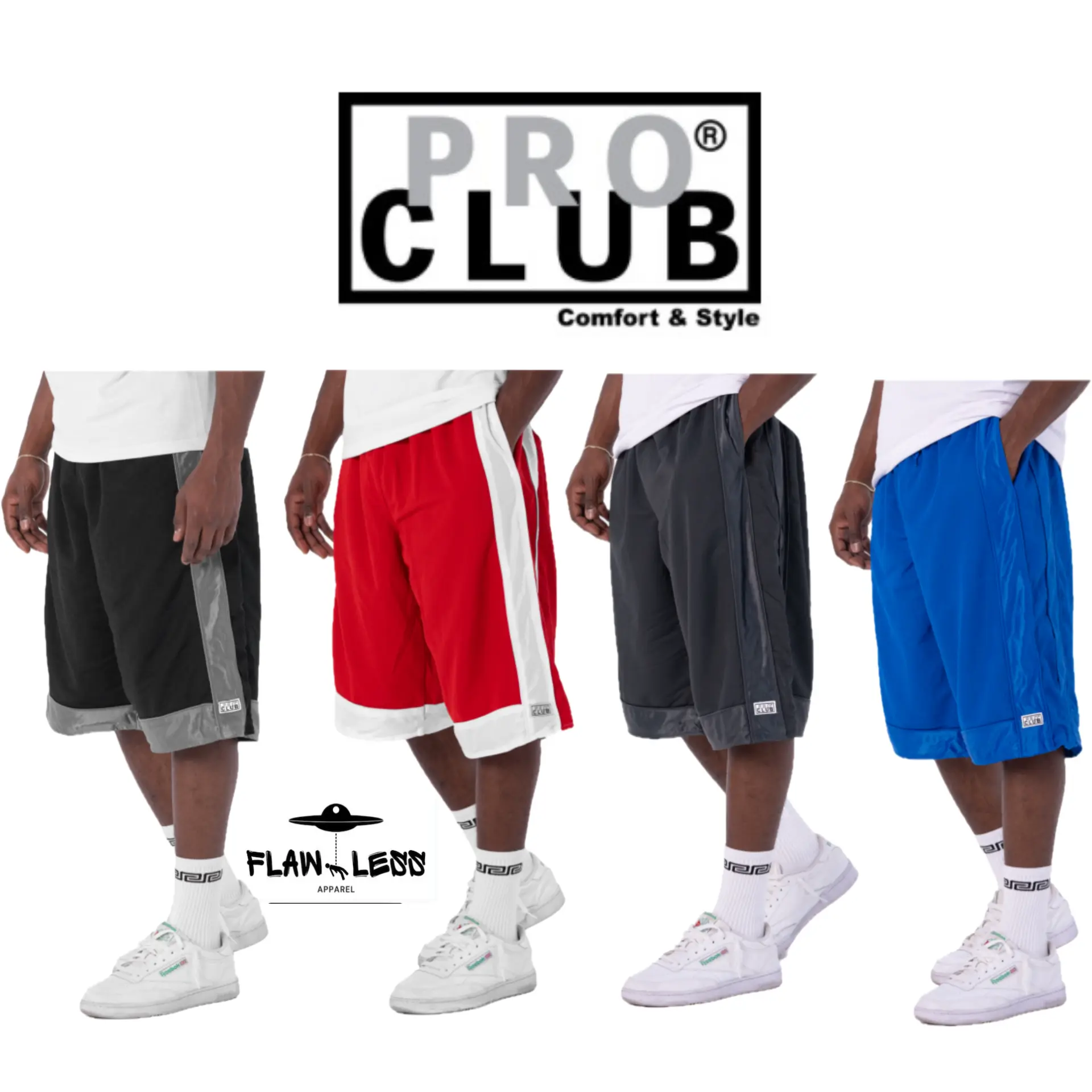 Pro Club Men's Basketball Shorts Sport Casual Summer Streetwear Pro Club Men's Basketball Shorts Sport Casual Summer Streetwear