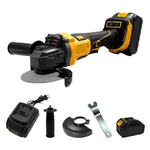Angle Grinder Cordless 20V, 9000RPM Battery Grinder Tool, Brushless Motor, 2.0Ah Batteries, Lightweight Design, 4-1/2 inch Power Electric Grinder Kit for Metal Cutting, Grinding