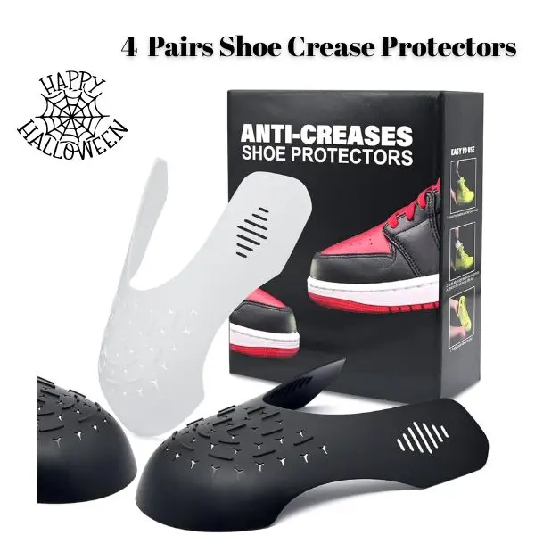 4 Pairs Shoe Crease Protectors, Sneaker Crease Guards, Anti Crease Inserts for Air Force, Jordan, Dunks, Casual Shoes, Women’s US Size 5-9
