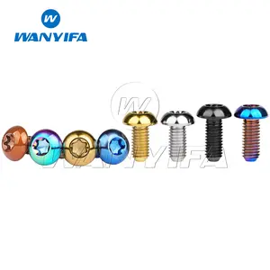 Wanyifa 12Pcs Titanium M5x10mm Bolt T25 Torx Head Screw for Bicycle Disc Brake Rotors Mountain&Road Bike