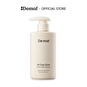[De:maf Official] All Day Glow Creamy Milk Cleanser 10.14 fl. oz. (300ml) | Gentle Impurity Removal | Deep Hydration | Barrier Strengthening