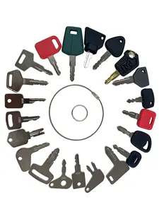 21-Piece Heavy Machinery Master Key Set for Caterpillar Komatsu Kubota Volvo Yanmar John Deere Terex Takeuchi Hyster JCB Bobcat D250JDR truck accessories outdoorfun