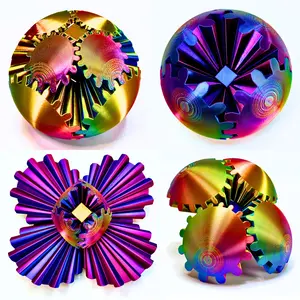 Large Gear Ball Fidget Toy - 3D Printed Design for Stress Relief and Relaxation