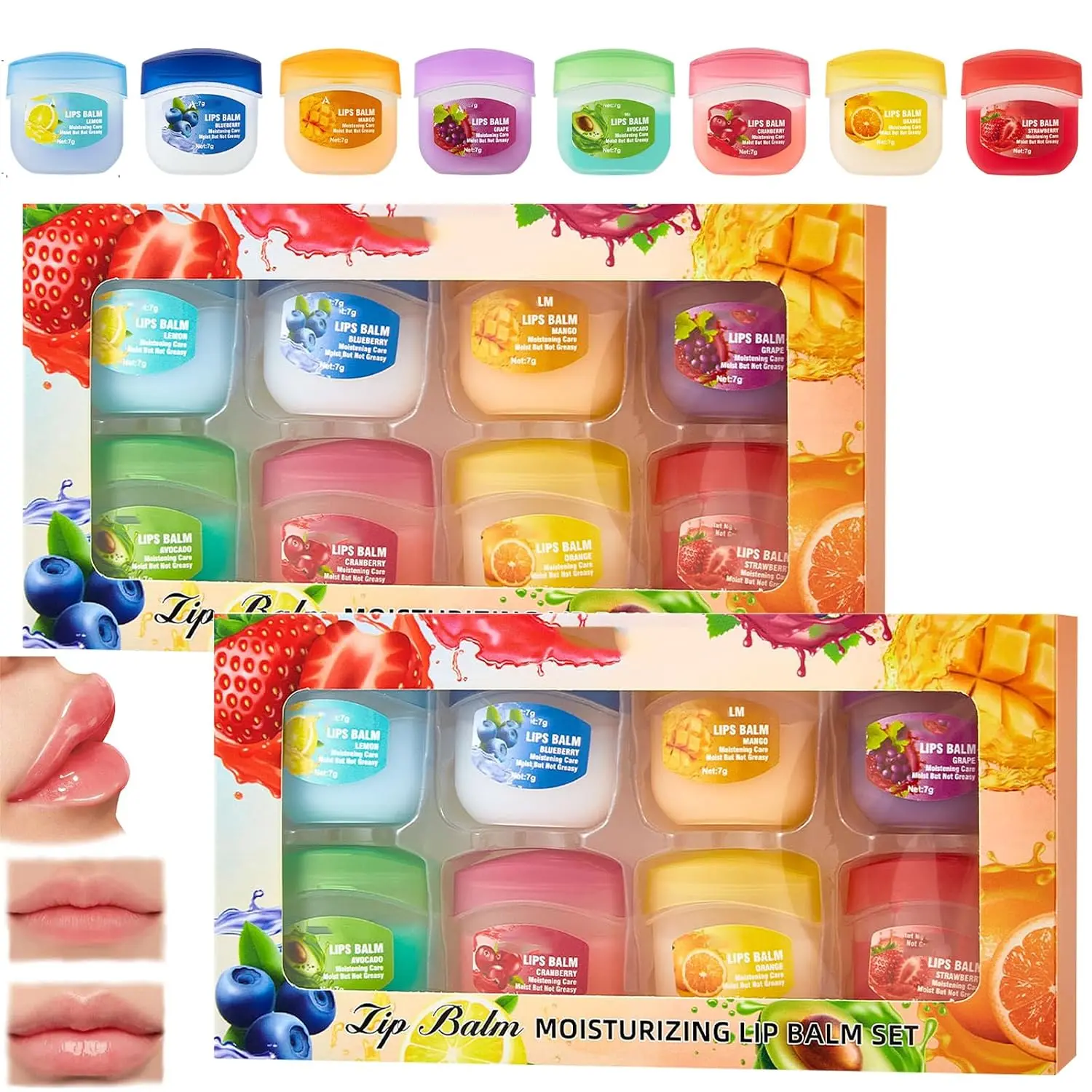 Fruit flavored lip glosses, night lip balms,lip balm,colorless lipsticks, and moisturizing and nourishing lip masks, suitable as party gifts and seasonal gifts, are small and convenient. Flawless