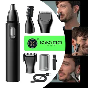 KIKIDO KK-519-4 4 in 1 Nose Hair Trimmer, USB Rechargeable, Professional Men's Grooming Gift