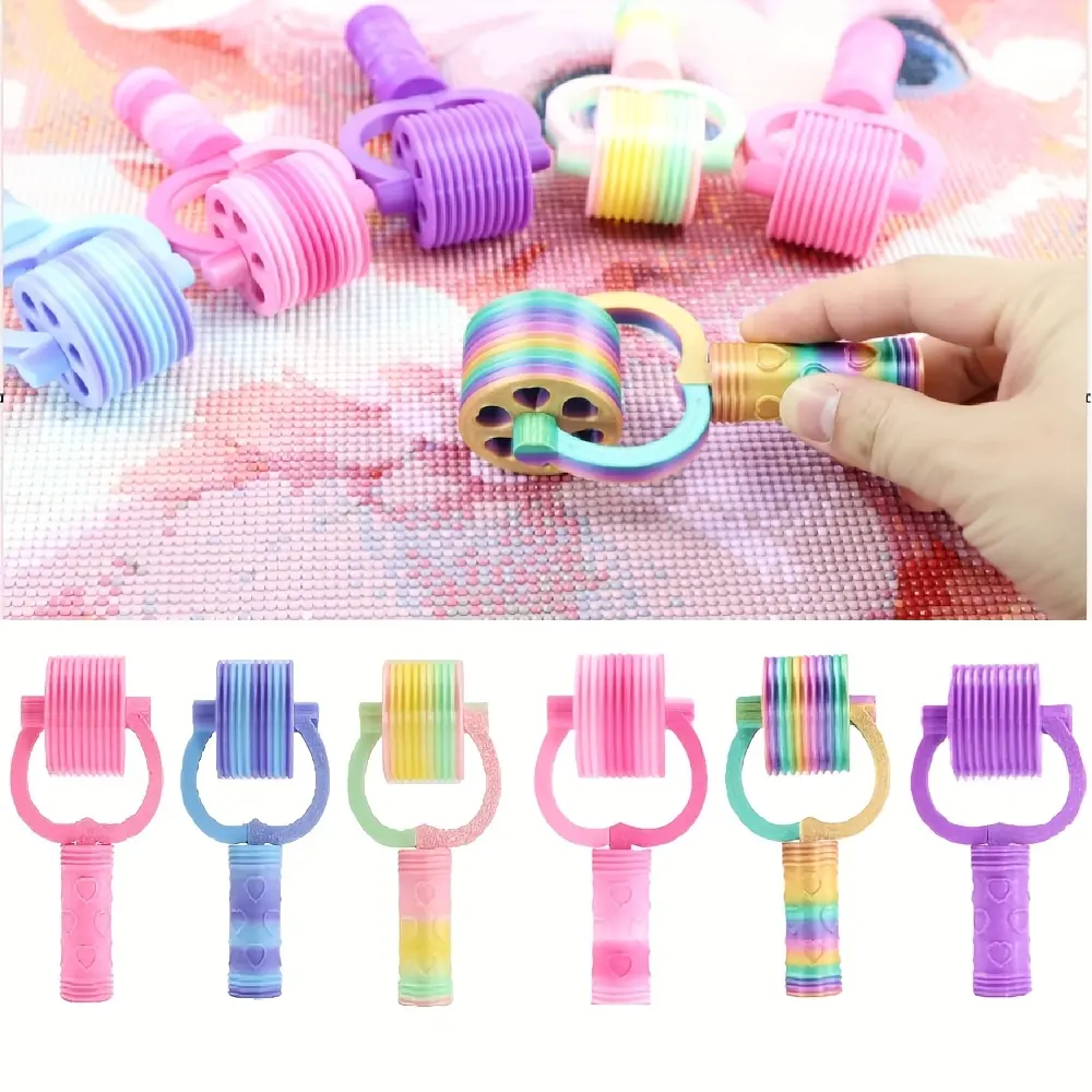 DIY Diamond Painting Roller Tool Accessories, 10 Tooth Diamond Painting Roller with Grooves, Faster and Neater Craft Making, Diamond Art Tools