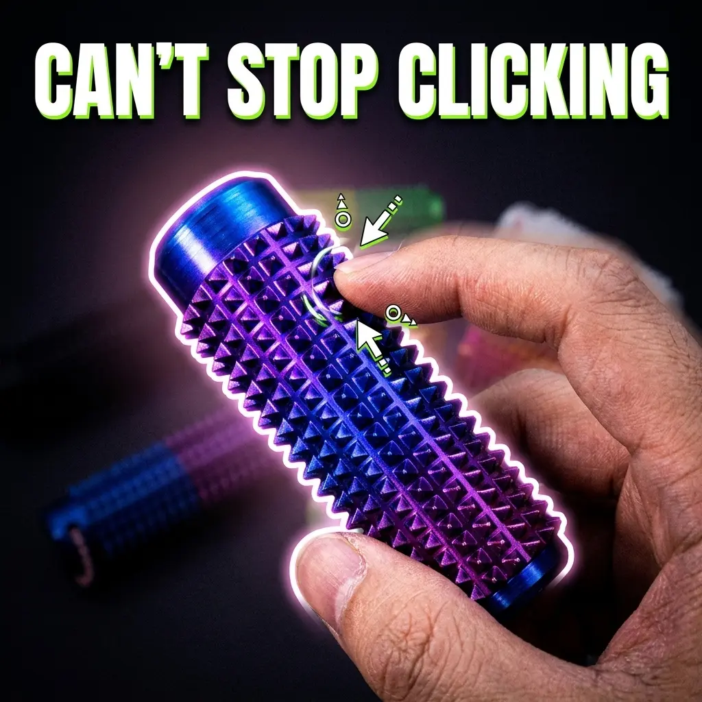 Spiked Fidget Toy - Clicking Sensation with Sharp Spikes for Engaging Sensory Play Textured Surface Comfortable Grip Durable Material Compact Design for Daily Use
