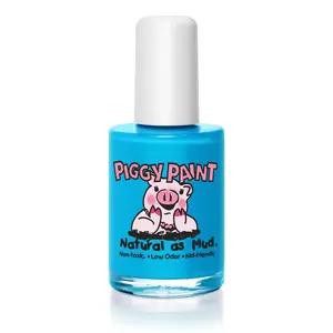 Piggy Paint RAIN-bow or Shine Matte Bright Sky Blue 0.5oz Non-toxic Water-based Nail Polish Cruelty-free Kid-friendly Safe for Pregnancy