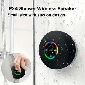 Mini Bluetooth Silicone Shower Subwoofer - Waterproof Handsfree Audio Loudspeaker with Suction Cup & Mic, Compatible with Computer, Tablet, Smartphone, Plug-In Ready for Bathroom, Pool tiktokshopspringglowup