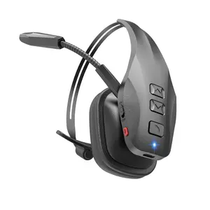 dh15 Trucker Bluetooth Headset Wireless with MicDual Noise Cancelling Microphone Mute Button50Hrs Battery Life PC Headset for Cell PhonesComputer Truck Driver Audio Headphones