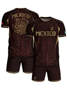 Mexico National Heritage Soccer Jersey, Fitted Natural Waist Tee, All Season Wear, Without Collar & Zipper Design