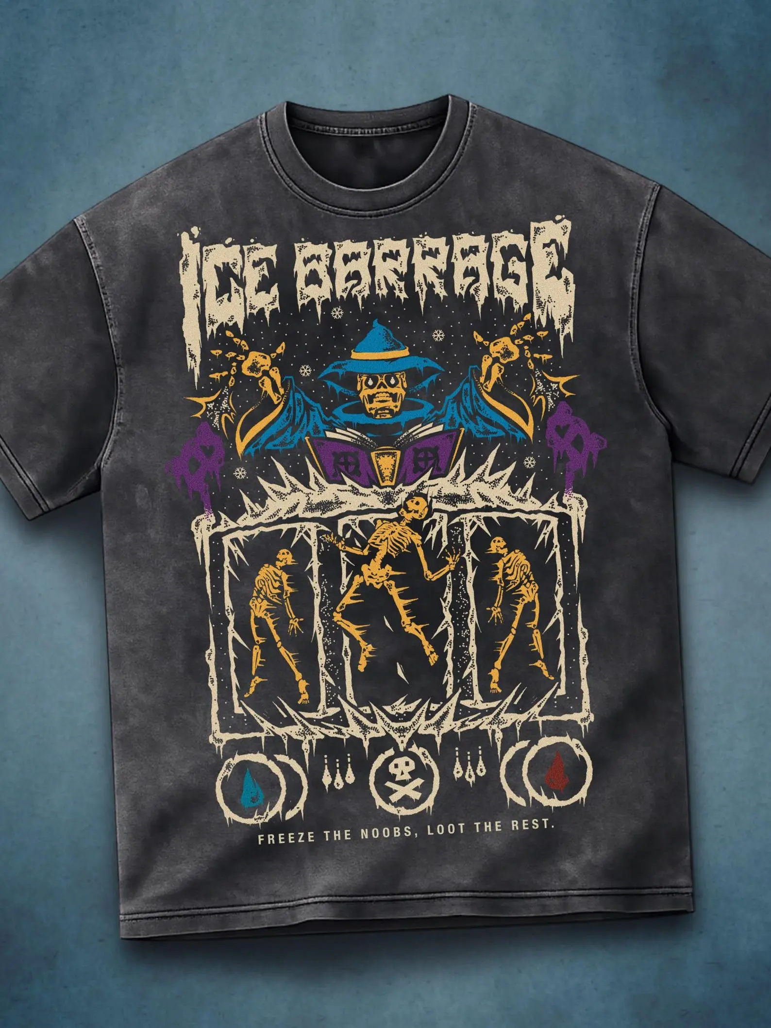 Ice Barrage Shirt, Old School RuneScape PvP Tee, Acid Wash Oversized Gaming T-Shirt, Mage Gift ScapeInk      5 out of 5 stars