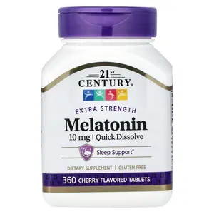 21st Century Melatonin, Quick Dissolve, Cherry, 10 mg, 360 Tablets