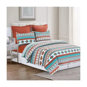 C&F Home Aqua Valley 3-Piece Cotton King QuiltSet