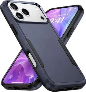 Designed for iPhone 17 Pro Max Case, Dual Layer Heavy Duty Shockproof Protective Phone Cases Cover, Military Grade Drop Protection, Blue