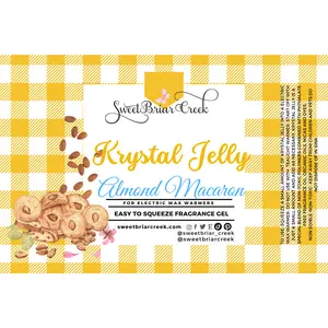 Almond Macaroon Krystal Jelly Squeeze for wax warmers. Candle Coconut