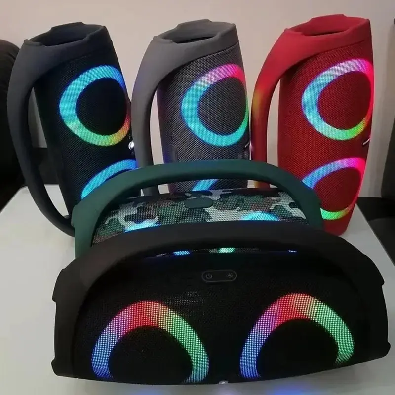 100W high power bluetooth speaker portable RGB colorful light waterproof wireless subwoofer 360 stereo surround TWS FM boombox Waterproof Shower Speaker Mini playback mp3 IPX7 wire microphone Nest Mini Speaker gift immersive bass time