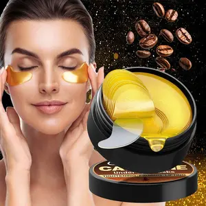60Pcs Collagen Caffeine Eye Masks, Nourishing & Hydrating Eye Mask with Collagen and Retinol, Deeply Moisturizing, Smoothing Light Beige, Alcohol-Free, Available For Men And Women