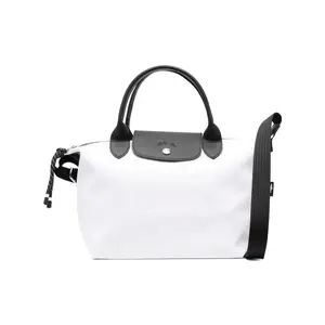 LONGCHAMP Le Pliage Energy 25 Small Tote Bag with Snap and Zipper Closure in Canvas and Leather for Women