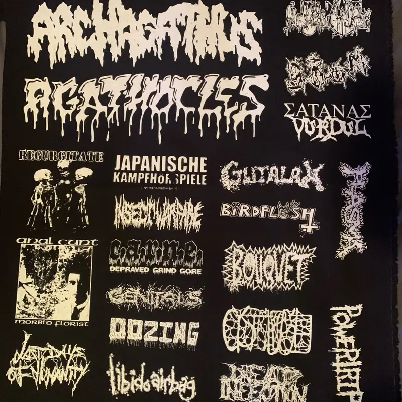 Goregrind patches sheet diy decoration