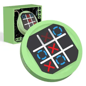 Tic-Tac-Toe Bolt Game, 4-in-1 Handheld Puzzle Games Console, Electronic Tic-Tac-Toe Game for Educational and Memory Growth, Portable Travel Games for Car Ride, Board Games for Kids and Adults