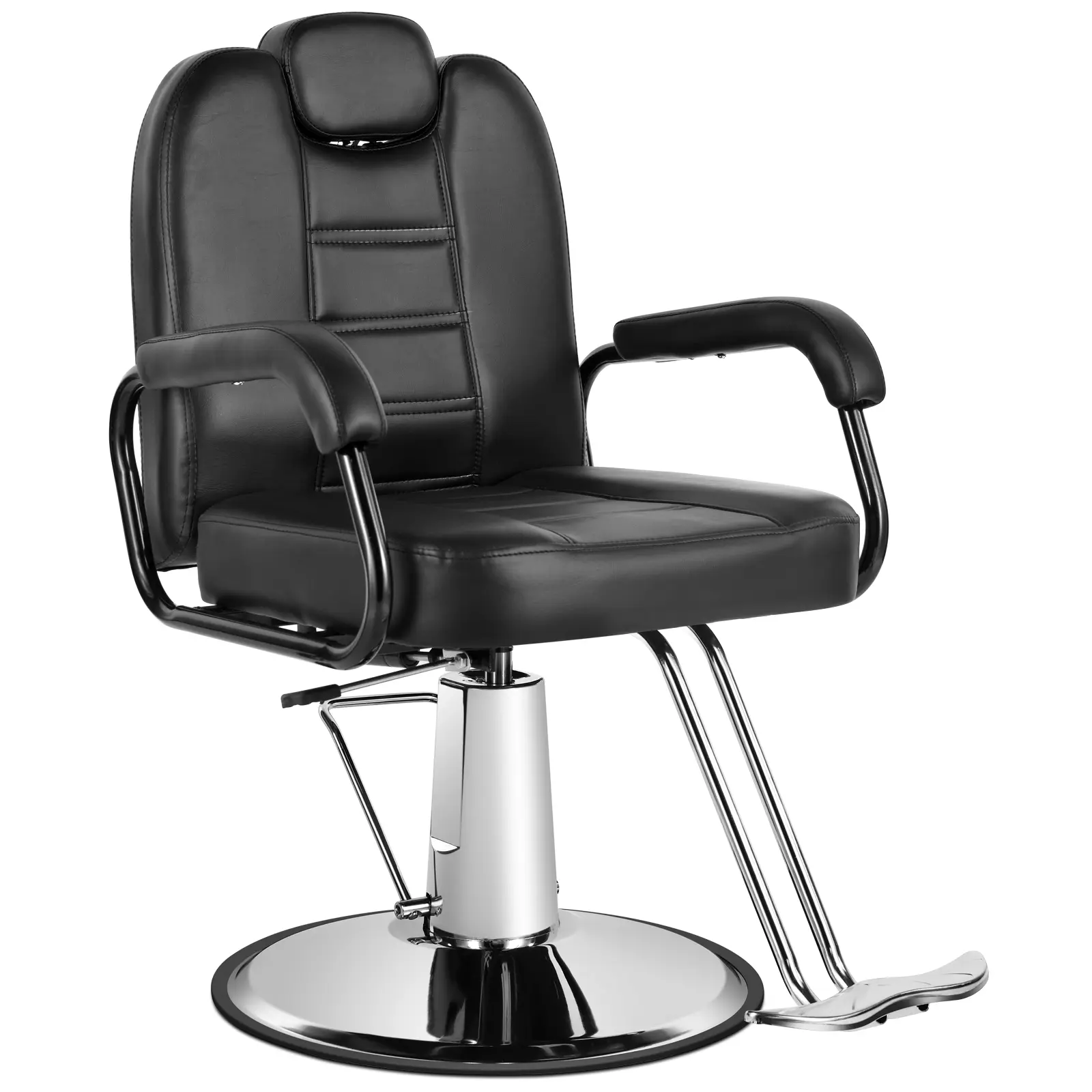 Heavy Duty Hydraulic Reclining Salon Chair Spa Furniture Shampoo Reclining Extra Wider Seat Beauty Hair Salon Equipment Black