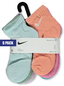 Nike Ankle Socks - Cushioned - Dri-Fit - 6-Pack - Multicolor, Sports Athletic Socks, Moisture Wicking Socks, Multicolor Athletic Sock