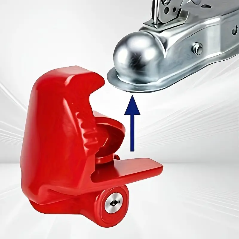 Trailer Lock with Key, Adjustable Design, High-Quality Steel, Ideal for Rvs, Trailers, Campers, Vehicle, Easy Installation, Anti-Pick Lock