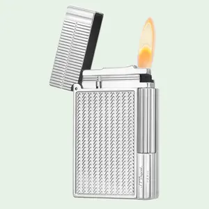 [Classical] New Gatsby Silver Guilloche Dupont Luxury Lighter 140g best gift for him