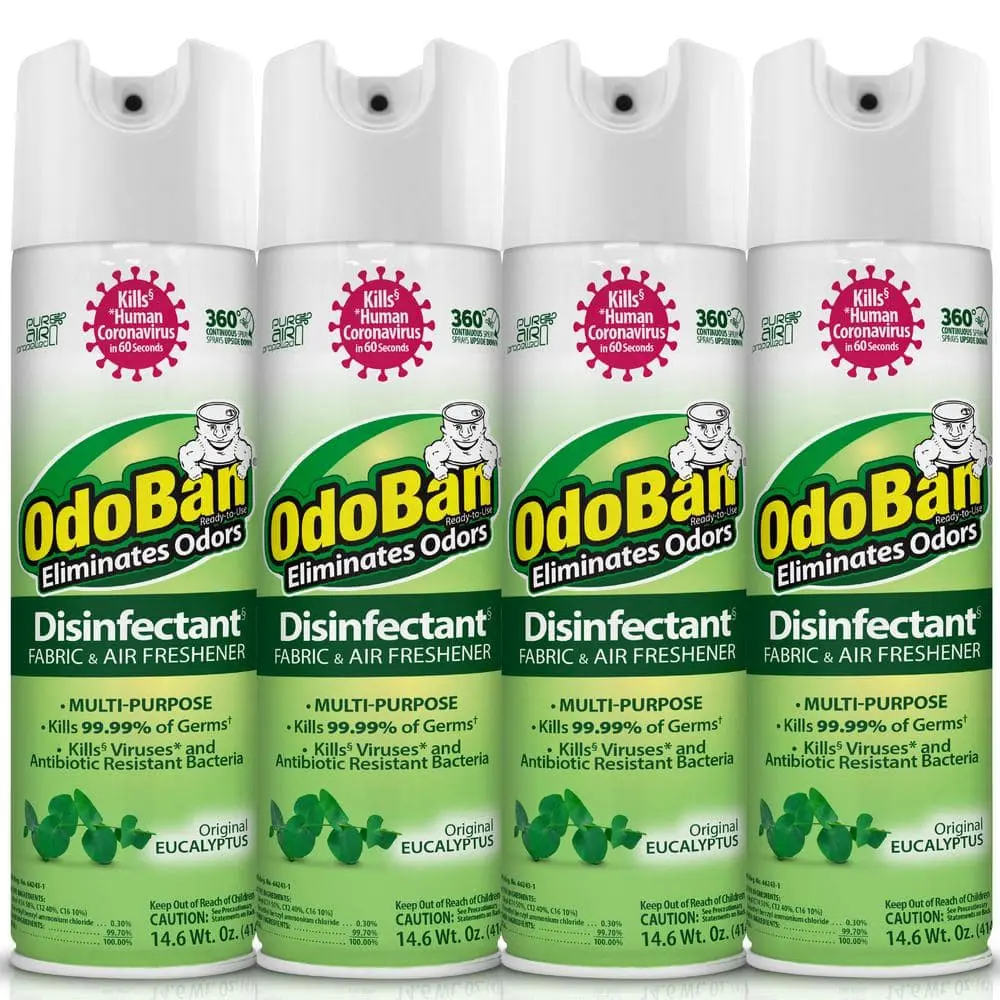 14.6 oz. Eucalyptus Multi-Purpose Disinfectant Spray, Odor Eliminator, Sanitizer, Fabric and Air Freshener (4-Pack)