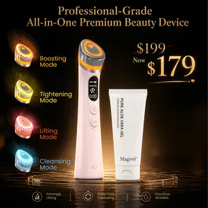 【ALL-IN-ONE】Skin Tightening Device for Face & Neck - Red Light Therapy Wand to Boost Collagen - Electric Facial Sculpting Tool for Fine Lines & Firmness