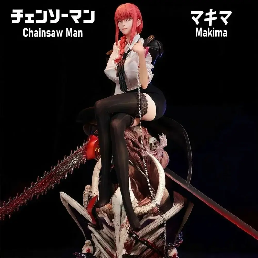 Anime Chainsaw Man Figure Makima Action Figures Pvc Statue Desktop Ornamen Collection Model Toys Gifts 46cm/18.11in