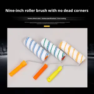 Roller Brush 9inch Paint Brush No-Dead-Angle Roller Brush for Wall Decoration Painting Tools