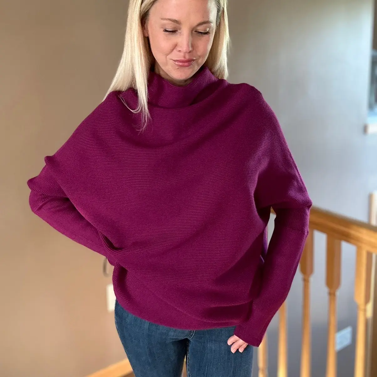 Cozy Dolman Pullover Sweater