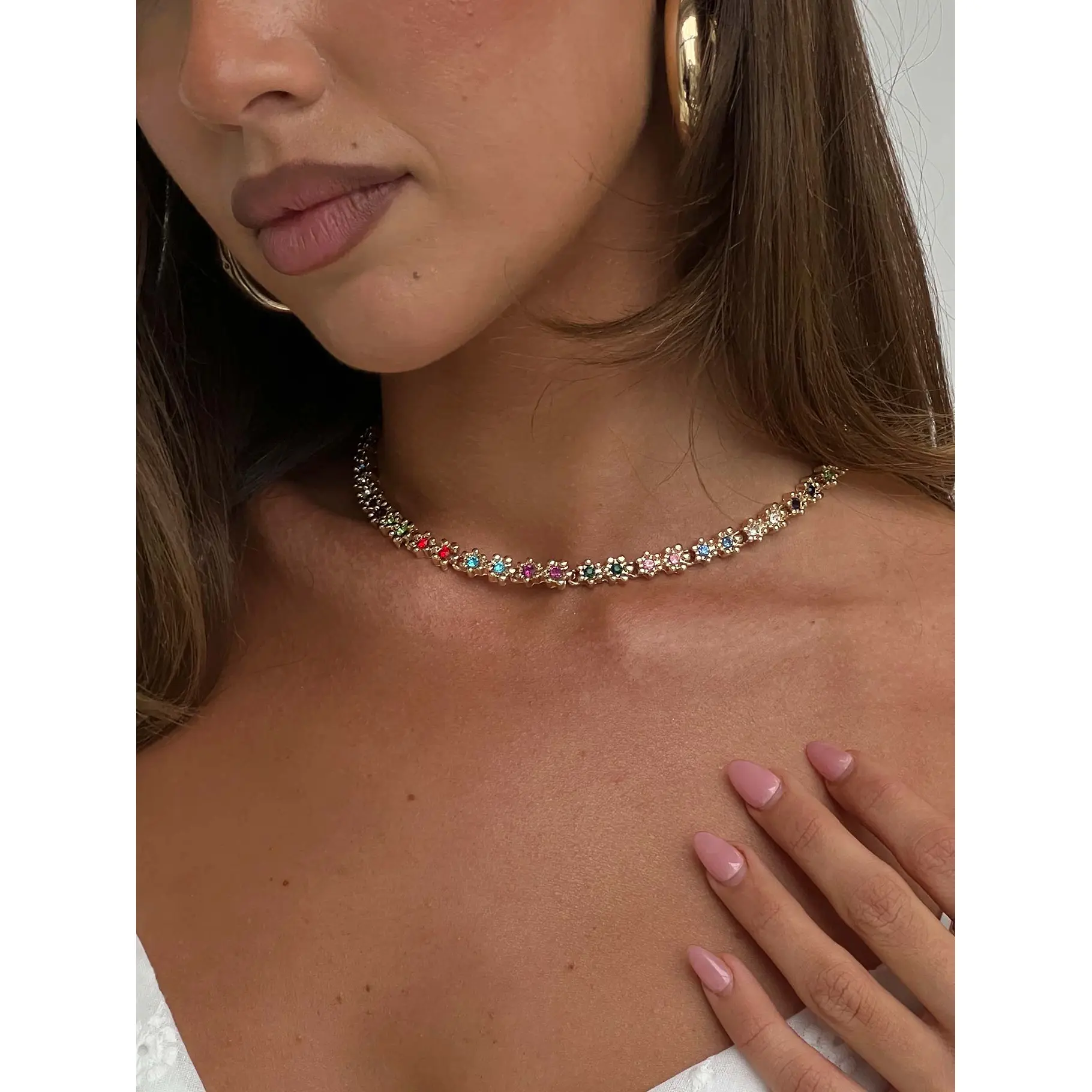 Fever Kiss Gemstone Necklace Gold