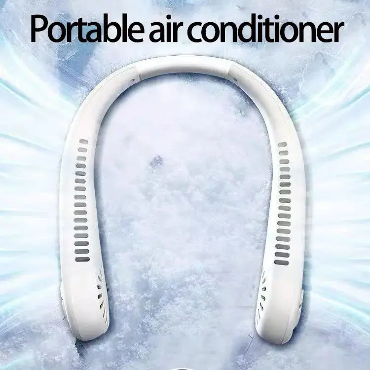 Hands-Free Car Neck Bladeless Fan - Rechargeable Outdoor Cooling Mini Portable Fan, Cooling Technology, 8-Hour Battery Life, Earphone-Style for Driving, Travel, Outdoor Cooling Fan