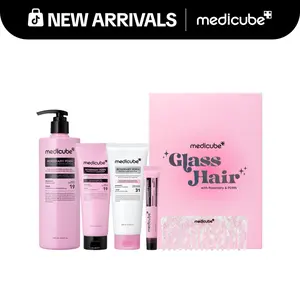 [NEW] [medicube] Rosemary PDRN Scalp-to-Hair Strengthening Set | Includes Shampoo, Conditioner, Hair Mask, Scalp Serum | Hair Thinning Care Set for Dry & Oily, Damaged, Frizzy Hair, Oily Flaky-looking Scalp | Korea Hair Care