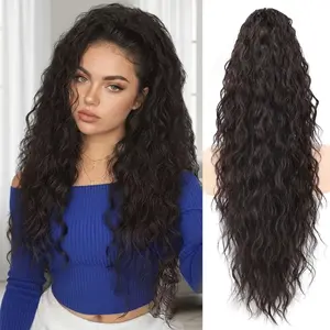 30-Inch Dark Brown Claw Ponytail Hair Extensions【For Women】【Fluffy & Natural Texture】 | Synthetic Hairpiece | For Daily Use | Easy to Wear AC  HAIR