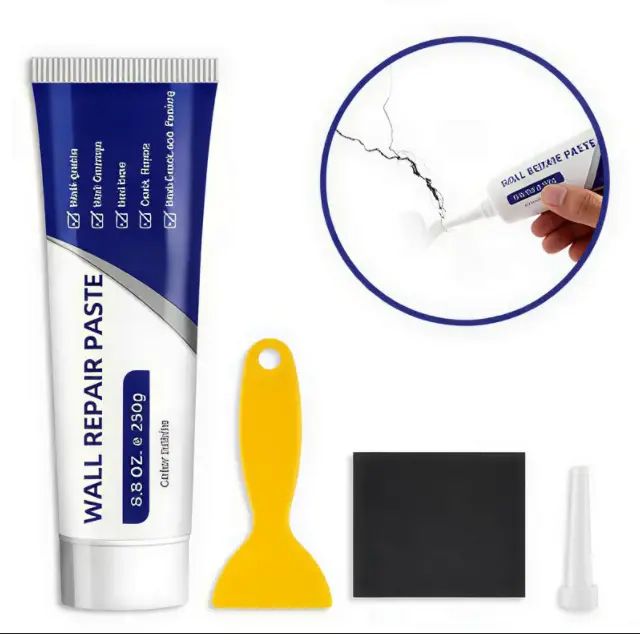 Drywall Repair Kit with Scraper, White Spackle Wall Hole Filler Paste, Plaster Crack & Dent Patch Repair summervibes