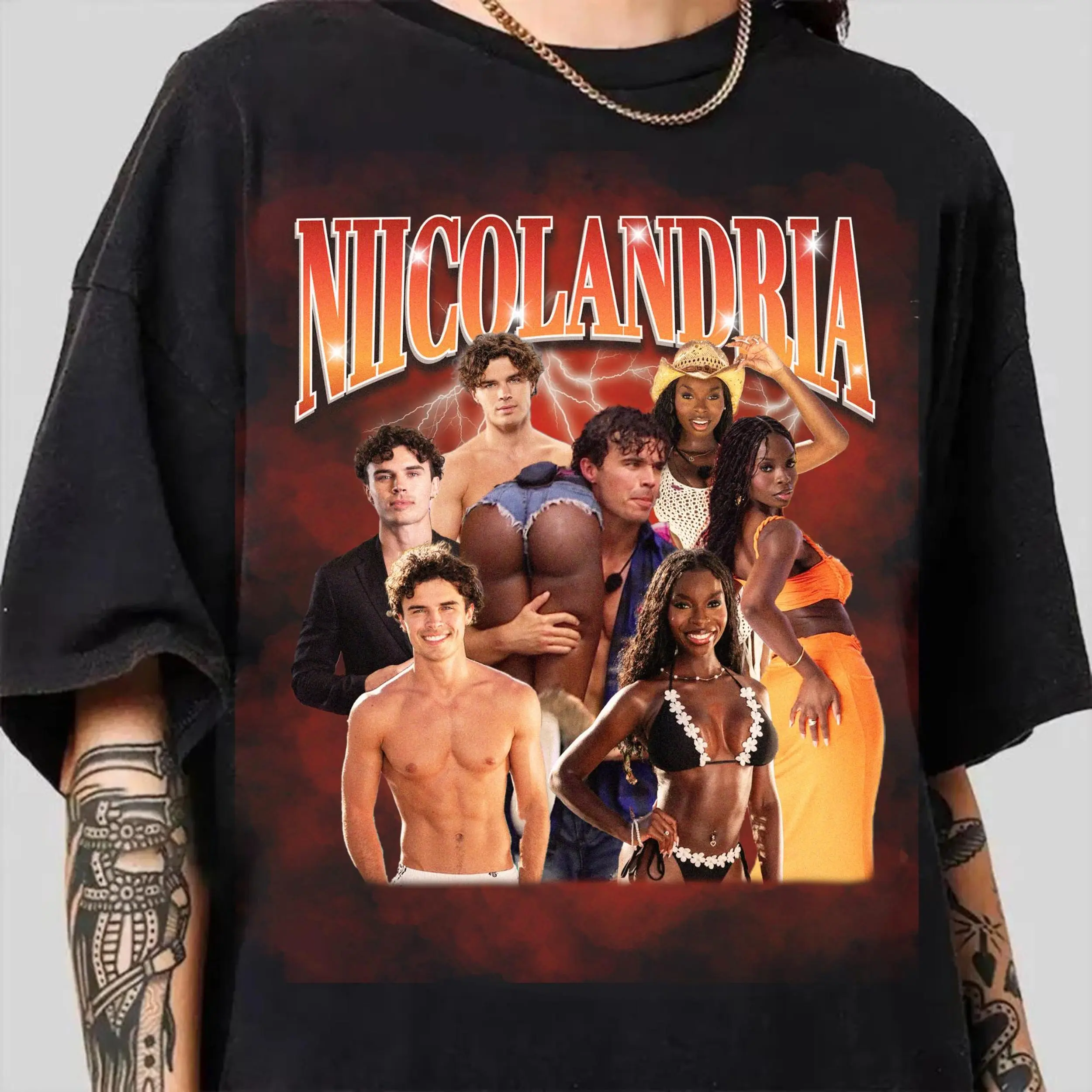 Nicolandria Music Graphic Tee, Nic Olandria Rap Nicolandria Lover Island Unisex T-Shirt, Perfect for Music Fans