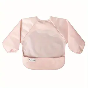 Tiny Twinkle Mess Proof Baby Bib, Long Sleeve Bib Outfit, Waterproof Bibs for Toddlers, Machine Washable, Tug Proof (Small 6-24 Months)