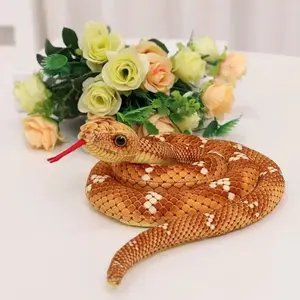 Realistic Python Plush Toy, Lifelike Snake Doll, Prank Prop, Home Decor Ornament, Kids Gift, Soft and Safe Plaything